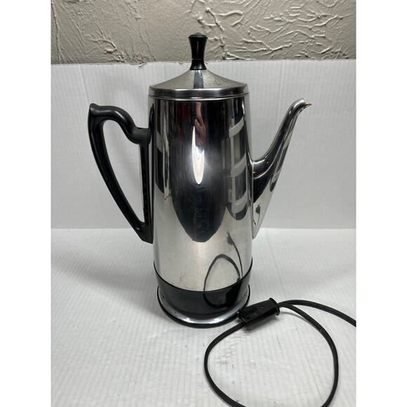 Vintage General Electric (GE) Percolator Chrome Coffee Maker #A1SSP12-12 Cup - Picture 2 of 5